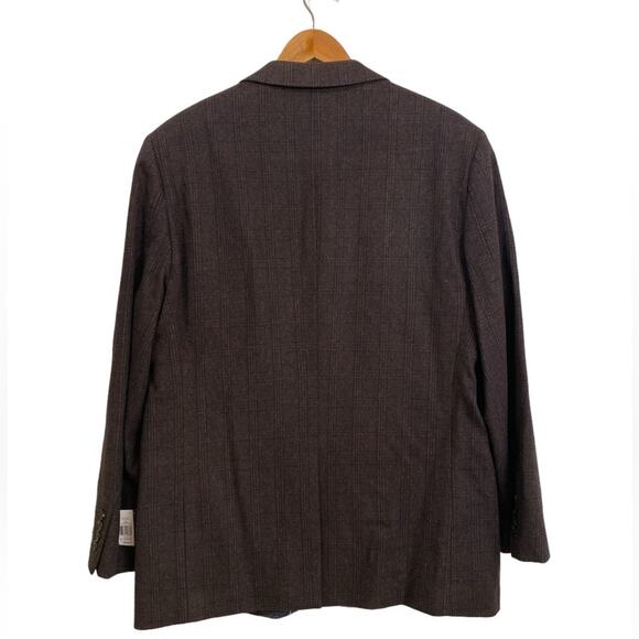 NWT Made by Cam Newton Brown Plaid Wool Blend Sport Coat Size 44R - Picture 2 of 8